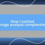 How I tackled image analysis complexities